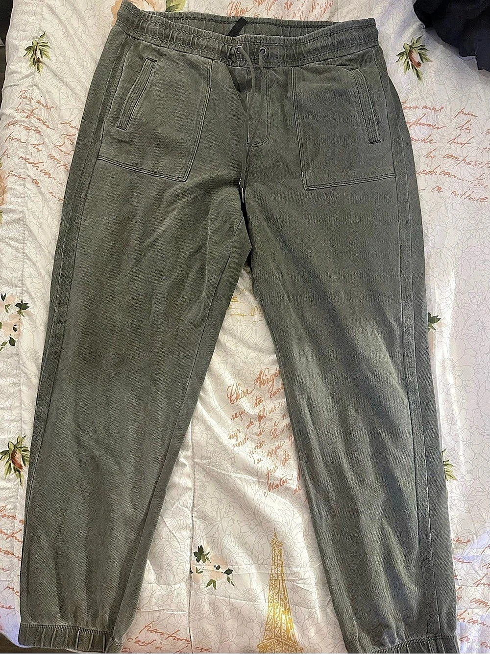 Calvin Klein Performance Olive Jogger Pants Size Large Cotton Blend